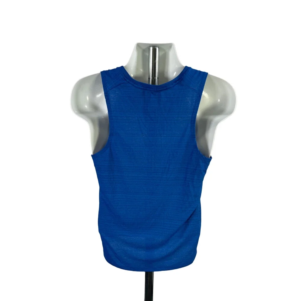 Nike Men's Blue Dri-Fit Miler Sleeveless Running Tank Top - S